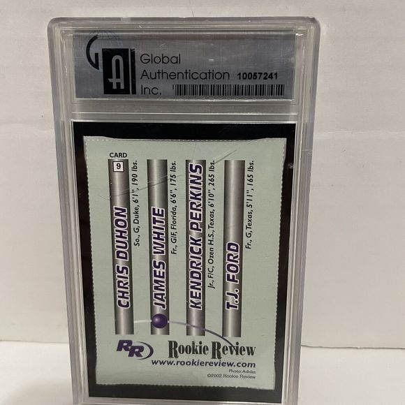 2002 Rookie Review National Basketball Rookies, GA 1St Graded, Mint 9, Perkins - Picture 4 of 6